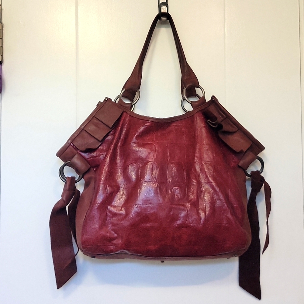 Alchimie bo-ho style large leather bag